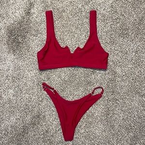 Maroon bikini set